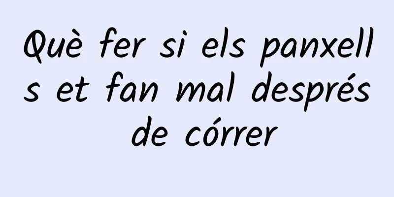 Què fer si els panxells et fan mal després de córrer