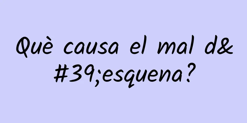 Què causa el mal d'esquena?