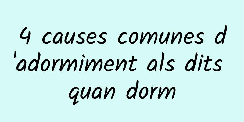 4 causes comunes d'adormiment als dits quan dorm