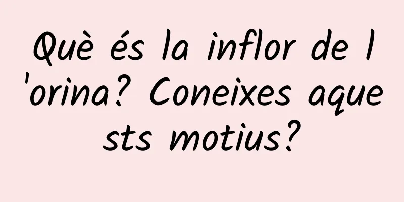Què és la inflor de l'orina? Coneixes aquests motius?