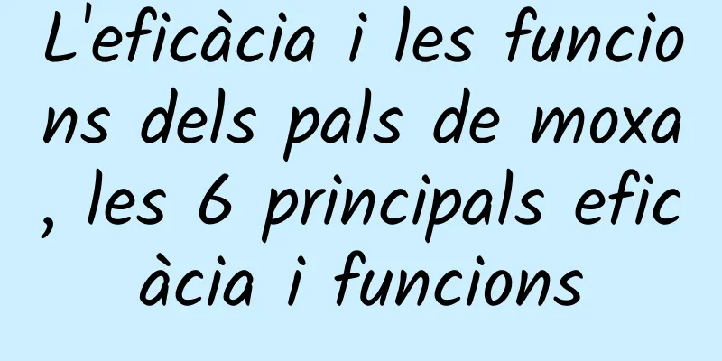 L'eficàcia i les funcions dels pals de moxa, les 6 principals eficàcia i funcions