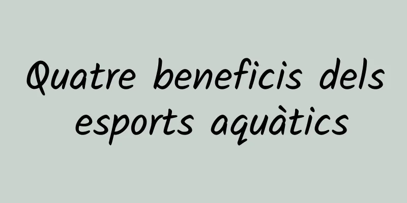 Quatre beneficis dels esports aquàtics