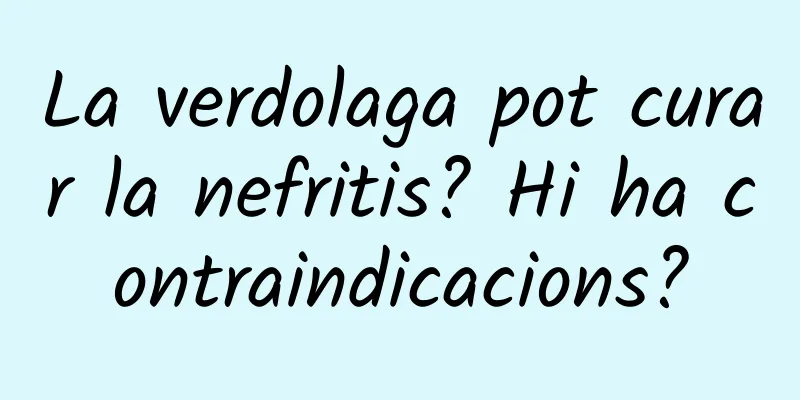 La verdolaga pot curar la nefritis? Hi ha contraindicacions?