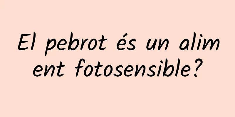 El pebrot és un aliment fotosensible?