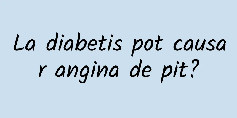 La diabetis pot causar angina de pit?