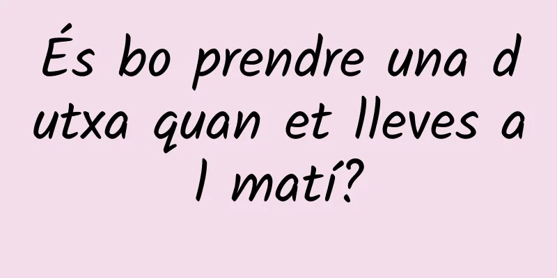És bo prendre una dutxa quan et lleves al matí?