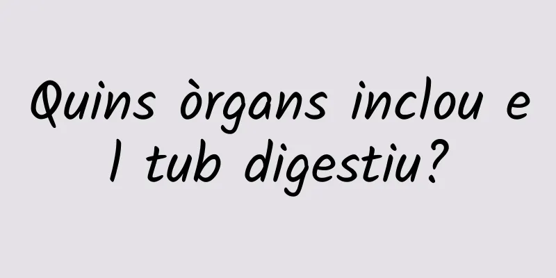 Quins òrgans inclou el tub digestiu?