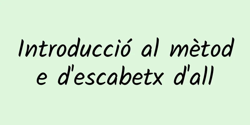 Introducció al mètode d'escabetx d'all