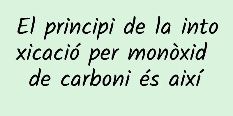 El principi de la intoxicació per monòxid de carboni és així