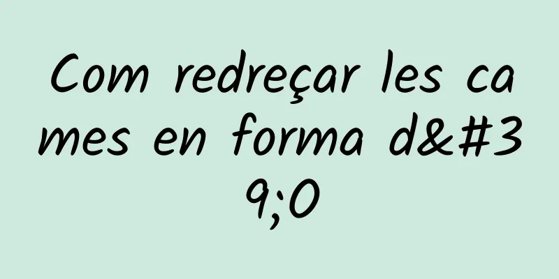 Com redreçar les cames en forma d'O