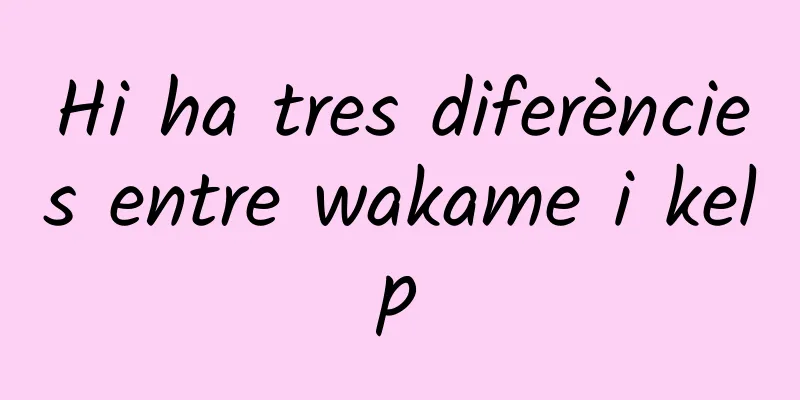 Hi ha tres diferències entre wakame i kelp