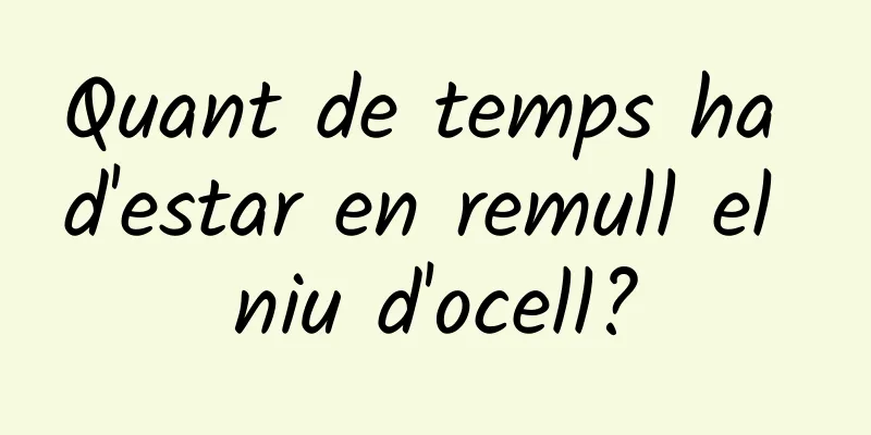 Quant de temps ha d'estar en remull el niu d'ocell?