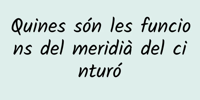 Quines són les funcions del meridià del cinturó