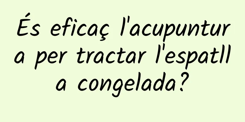 És eficaç l'acupuntura per tractar l'espatlla congelada?