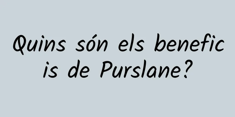 Quins són els beneficis de Purslane?