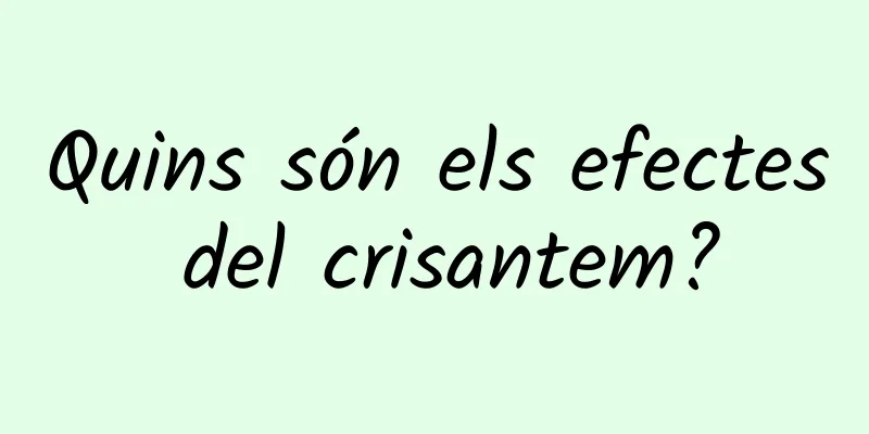 Quins són els efectes del crisantem?