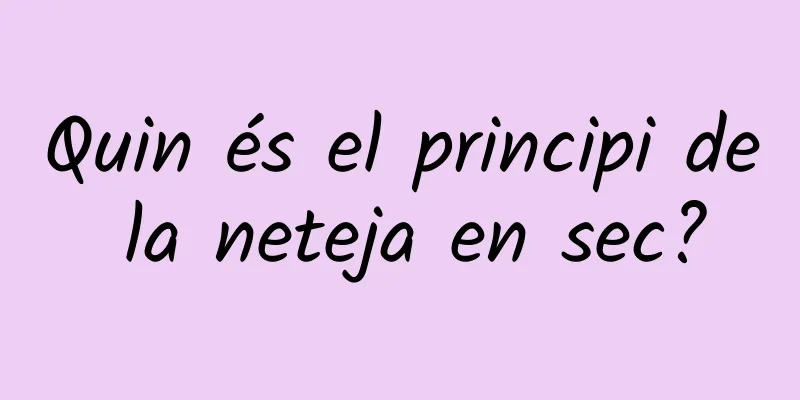 Quin és el principi de la neteja en sec?