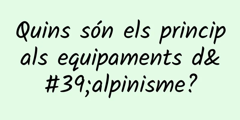 Quins són els principals equipaments d'alpinisme?