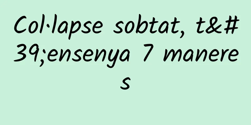 Col·lapse sobtat, t'ensenya 7 maneres
