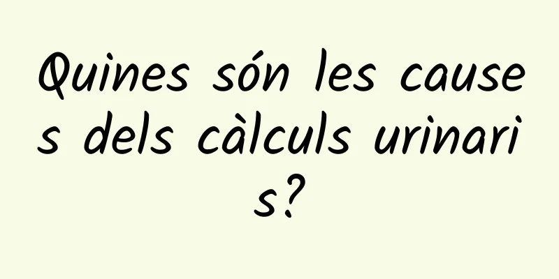 Quines són les causes dels càlculs urinaris?