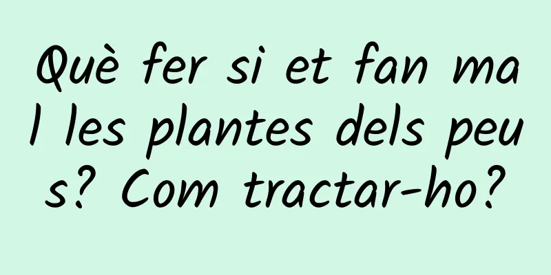 Què fer si et fan mal les plantes dels peus? Com ​​tractar-ho?