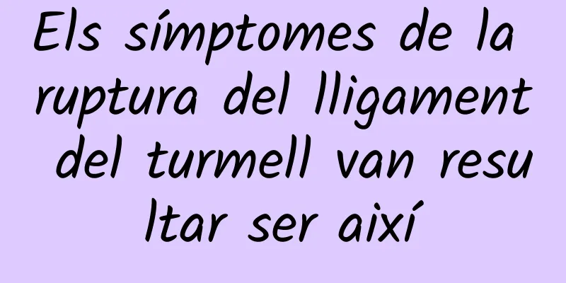 Els símptomes de la ruptura del lligament del turmell van resultar ser així