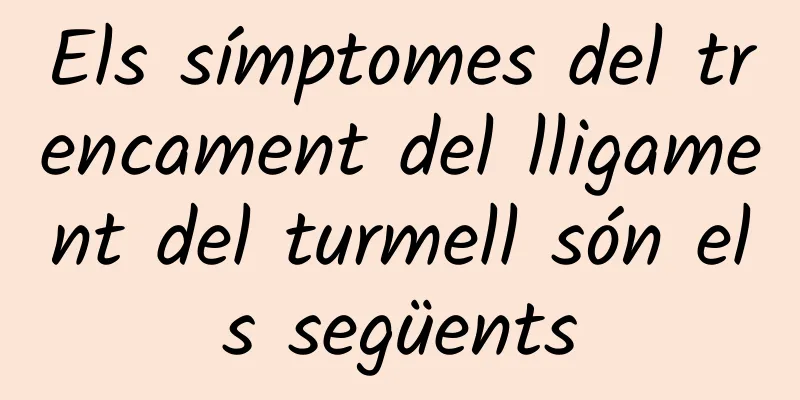 Els símptomes del trencament del lligament del turmell són els següents