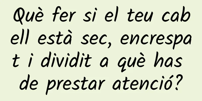 Què fer si el teu cabell està sec, encrespat i dividit a què has de prestar atenció?