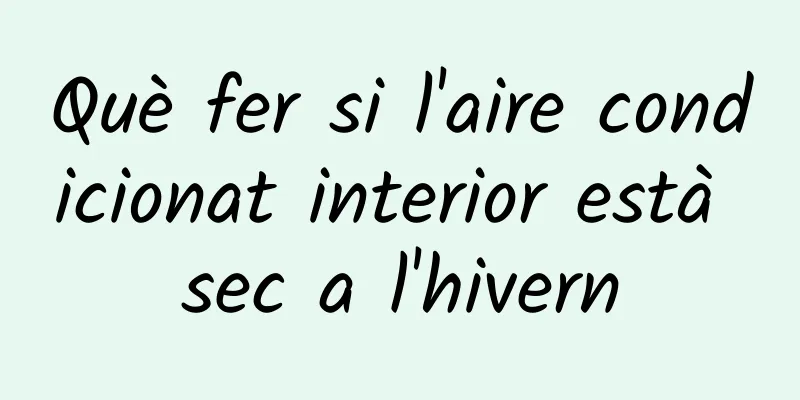 Què fer si l'aire condicionat interior està sec a l'hivern