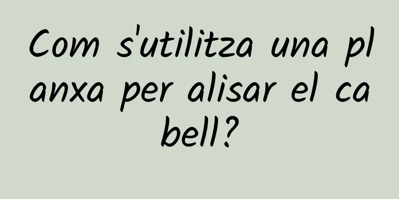 Com s'utilitza una planxa per alisar el cabell?