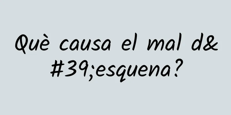 Què causa el mal d'esquena?