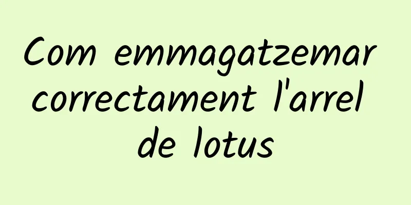 Com emmagatzemar correctament l'arrel de lotus
