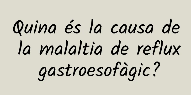 Quina és la causa de la malaltia de reflux gastroesofàgic?