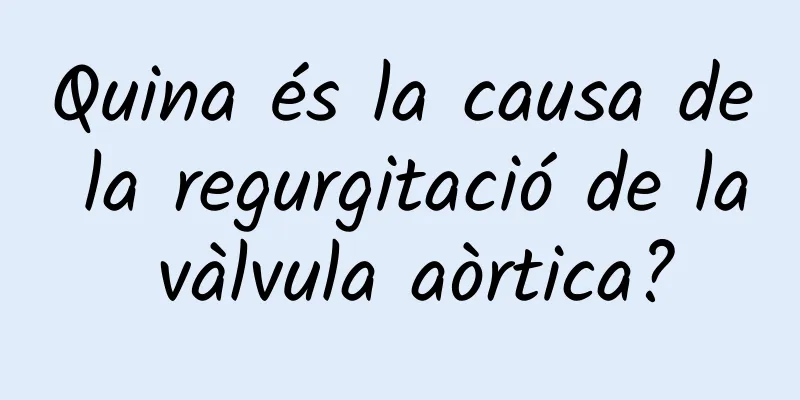 Quina és la causa de la regurgitació de la vàlvula aòrtica?