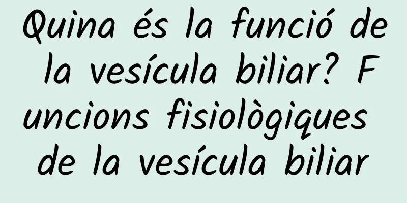 Quina és la funció de la vesícula biliar? Funcions fisiològiques de la vesícula biliar