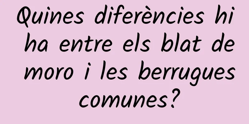 Quines diferències hi ha entre els blat de moro i les berrugues comunes?