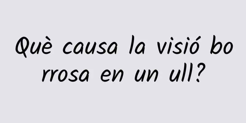 Què causa la visió borrosa en un ull?