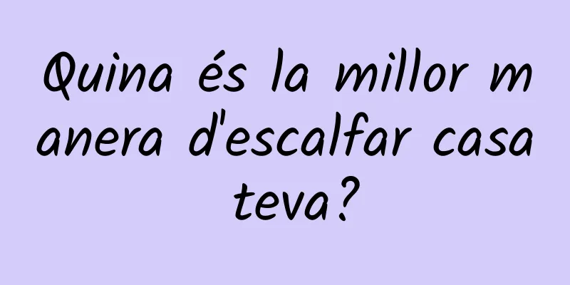 Quina és la millor manera d'escalfar casa teva?