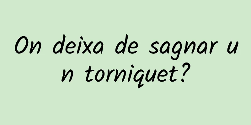 On deixa de sagnar un torniquet?