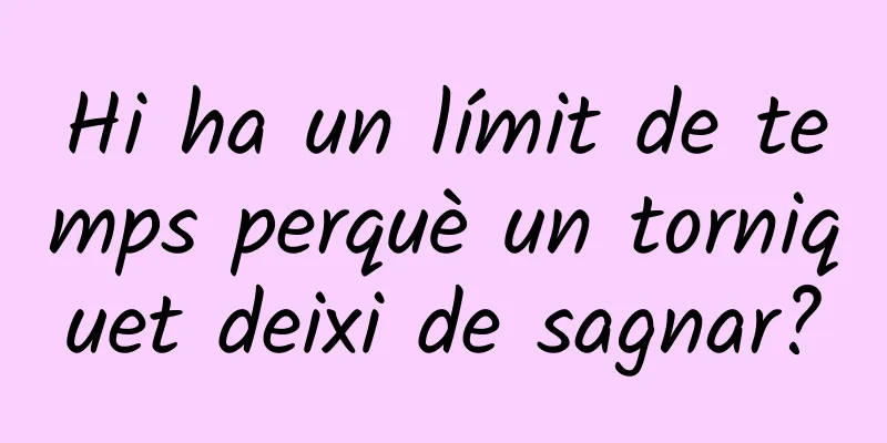 Hi ha un límit de temps perquè un torniquet deixi de sagnar?