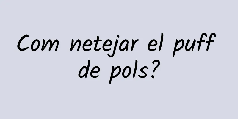 Com netejar el puff de pols?