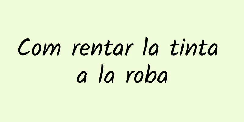 Com rentar la tinta a la roba