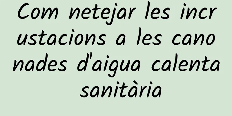 Com netejar les incrustacions a les canonades d'aigua calenta sanitària