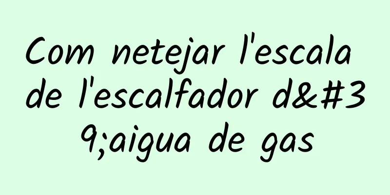 Com netejar l'escala de l'escalfador d'aigua de gas