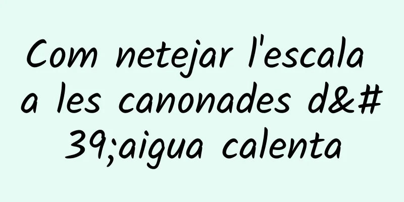 Com netejar l'escala a les canonades d'aigua calenta