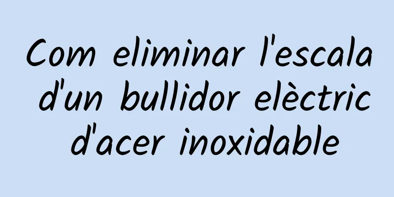 Com eliminar l'escala d'un bullidor elèctric d'acer inoxidable