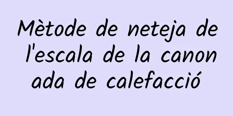 Mètode de neteja de l'escala de la canonada de calefacció