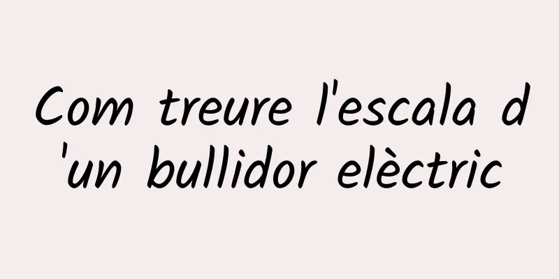 Com treure l'escala d'un bullidor elèctric