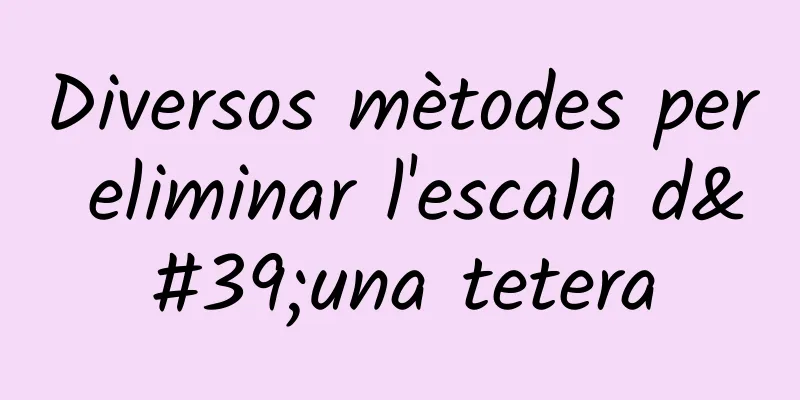 Diversos mètodes per eliminar l'escala d'una tetera