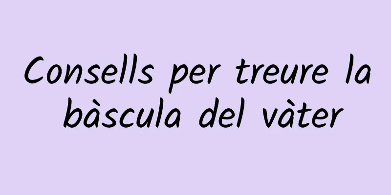 Consells per treure la bàscula del vàter